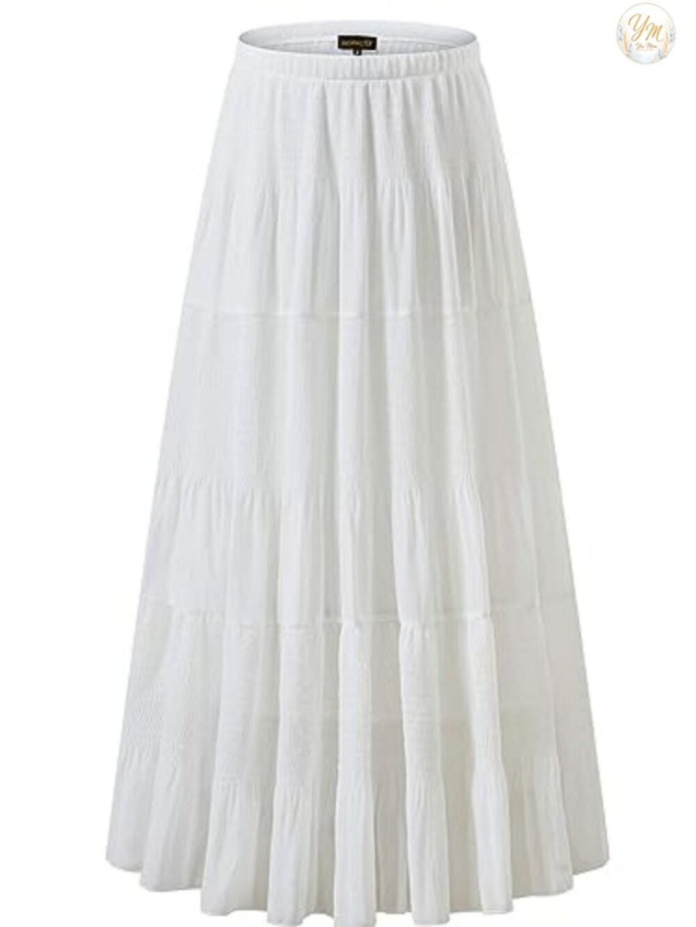 Women's Chiffon High Waist Pleated A-Line Maxi Skirt